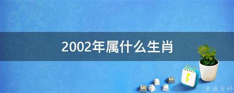 02年生肖|2002年属什么生肖